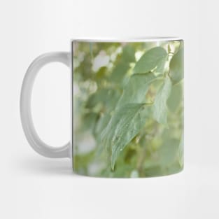 Pastel green leaves Mug